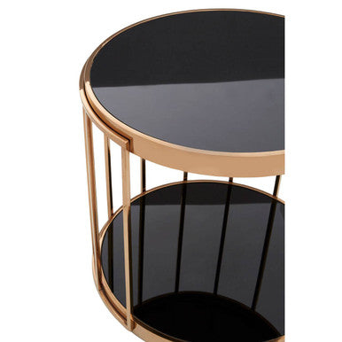 Novo Rose Gold Cage Design Side Table