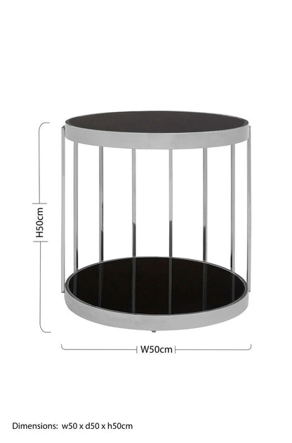 Novo Silver Cage Design Side Table