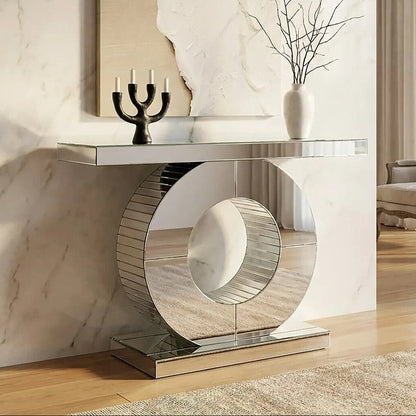 Gianara Mirrored Console Table