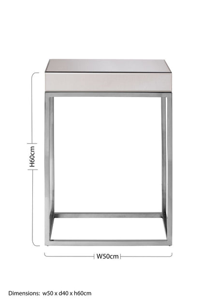 Gianna Mirrored Side Table
