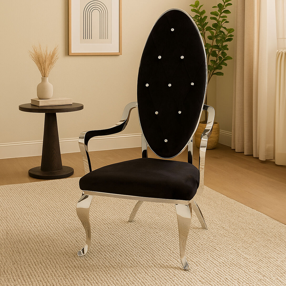 Novara Silver Baroque Chair