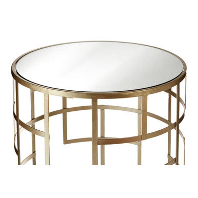 Avantis Set Of 2 Champagne Finish Side Tables