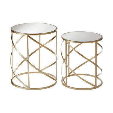 Avantis Set Of 2 Swirl Frame Tables