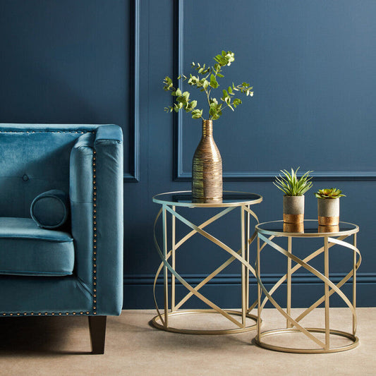 Avantis Set Of 2 Swirl Frame Tables