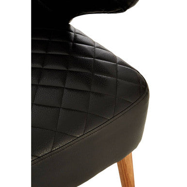 Richy Black Leather Effect Accent Chair