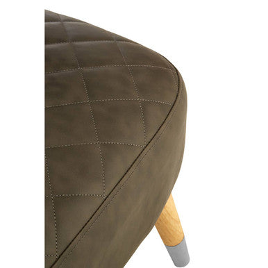 Richy Brown Leather Effect Accent Chair