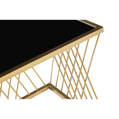 Arezzo Gold and Black Set Of 3 Nesting Tables