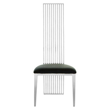 Eliza Silver Finish High Back Dining Chair