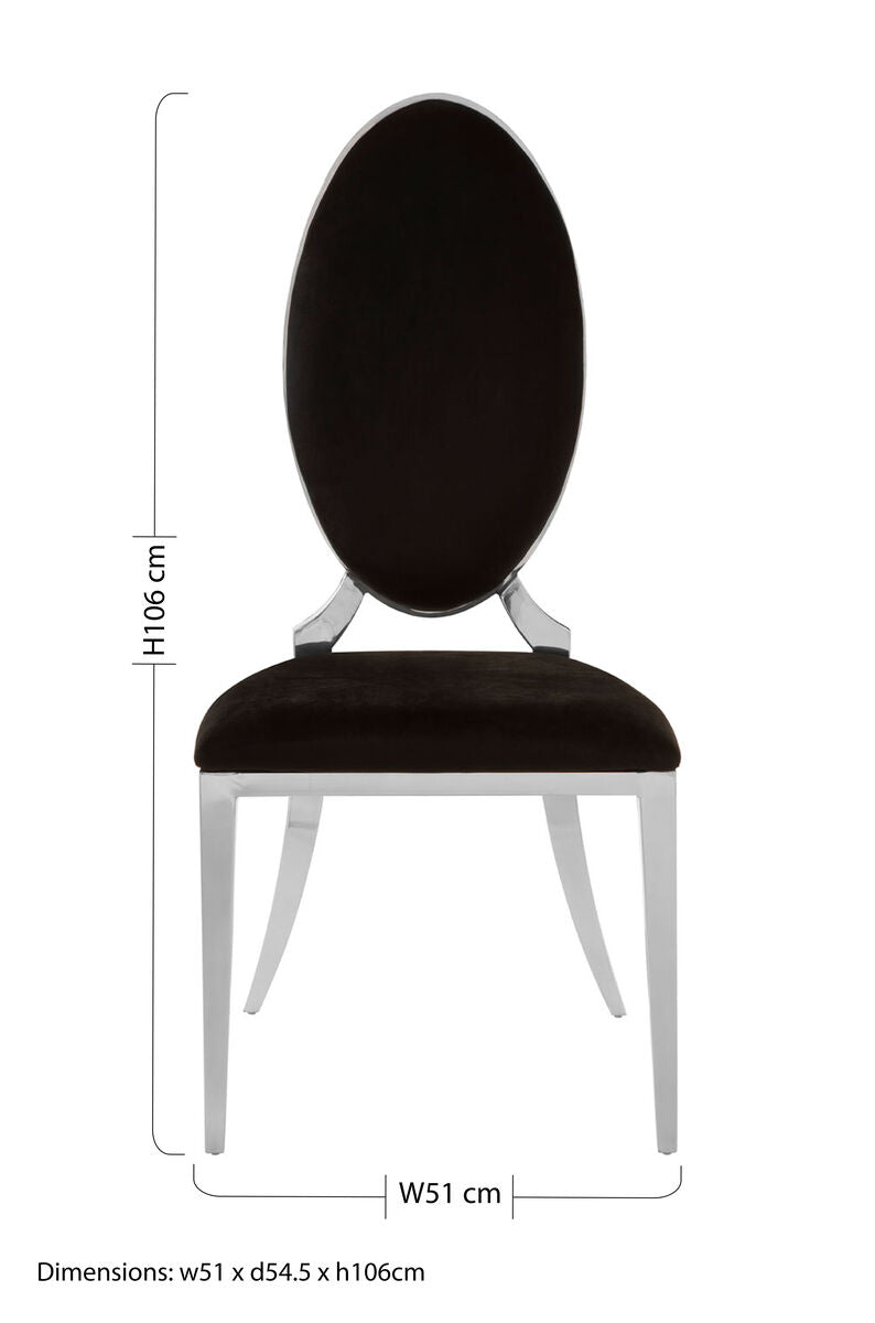 Eliza Black Velvet Dining Chair