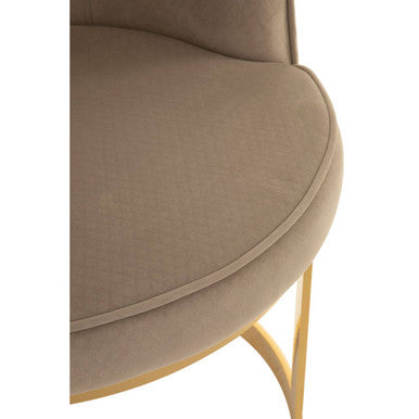 Eliza Beige Velvet Dining Chair