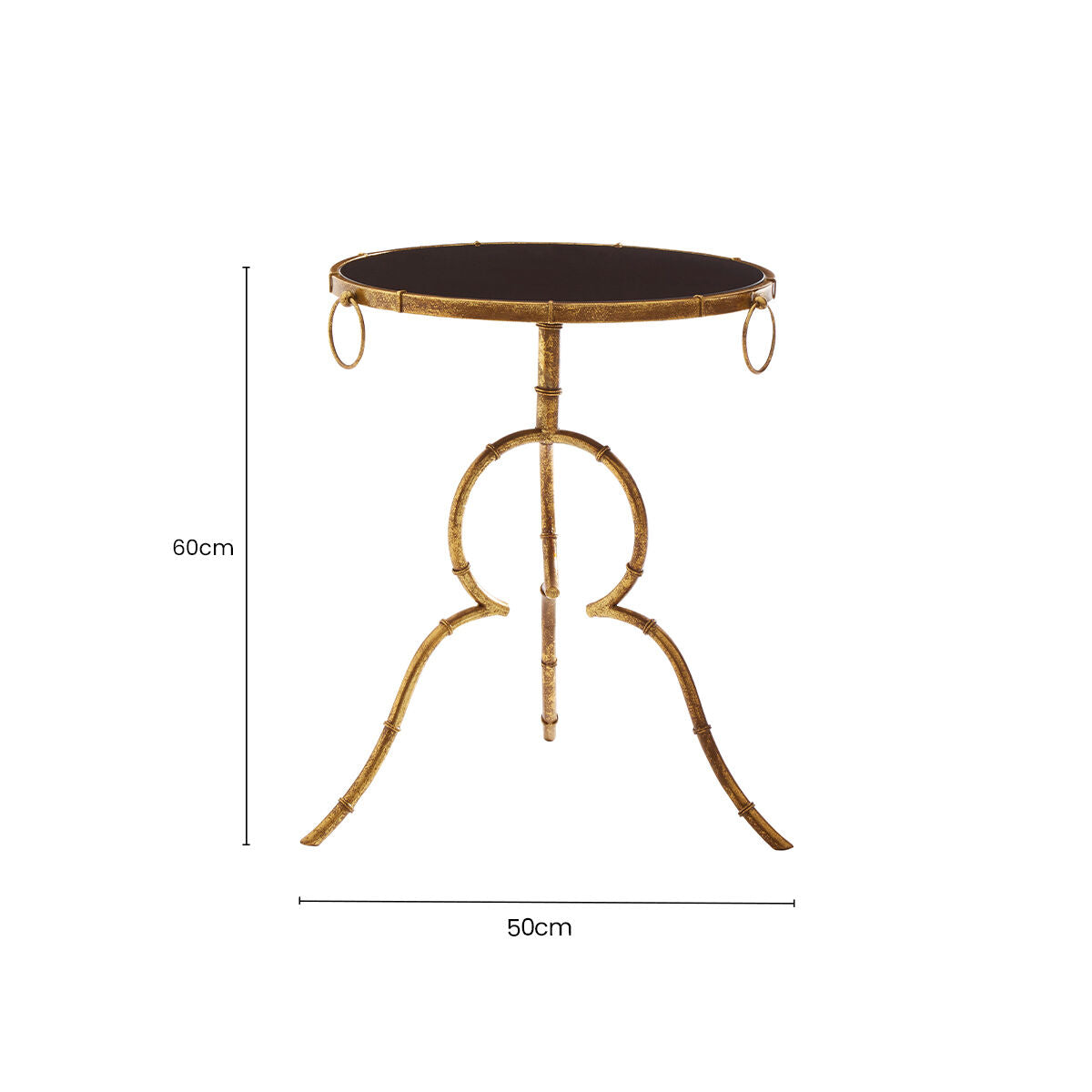Monroe Black Tempered Glass Top Accent Table