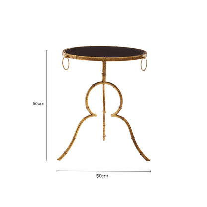 Monroe Black Tempered Glass Top Accent Table