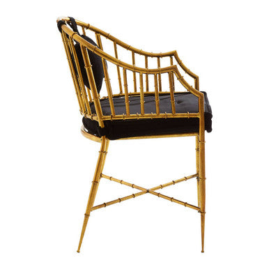 Monroe Gold Frame Accent Armchair
