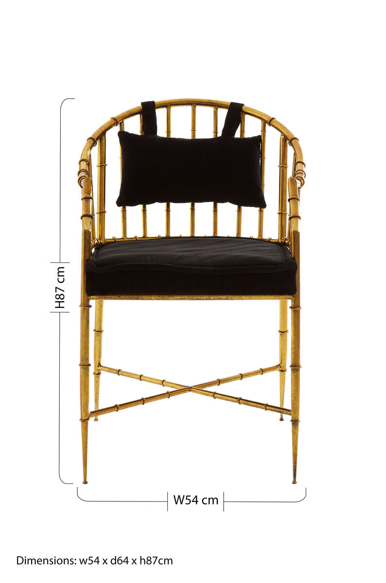 Monroe Gold Frame Accent Armchair