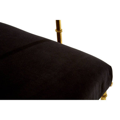 Monroe Gold and Black Velvet Accent Chair