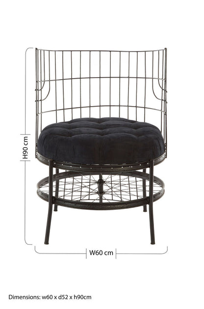 Mantis Black Wheel Design Chair