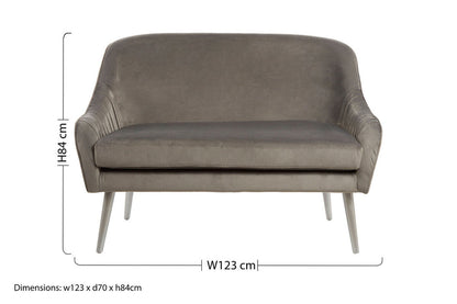 Grey Velvet Sofa | Louxor