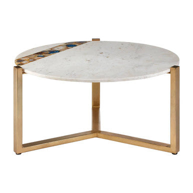 Vizzini Agate Marble Top Round Coffee Table