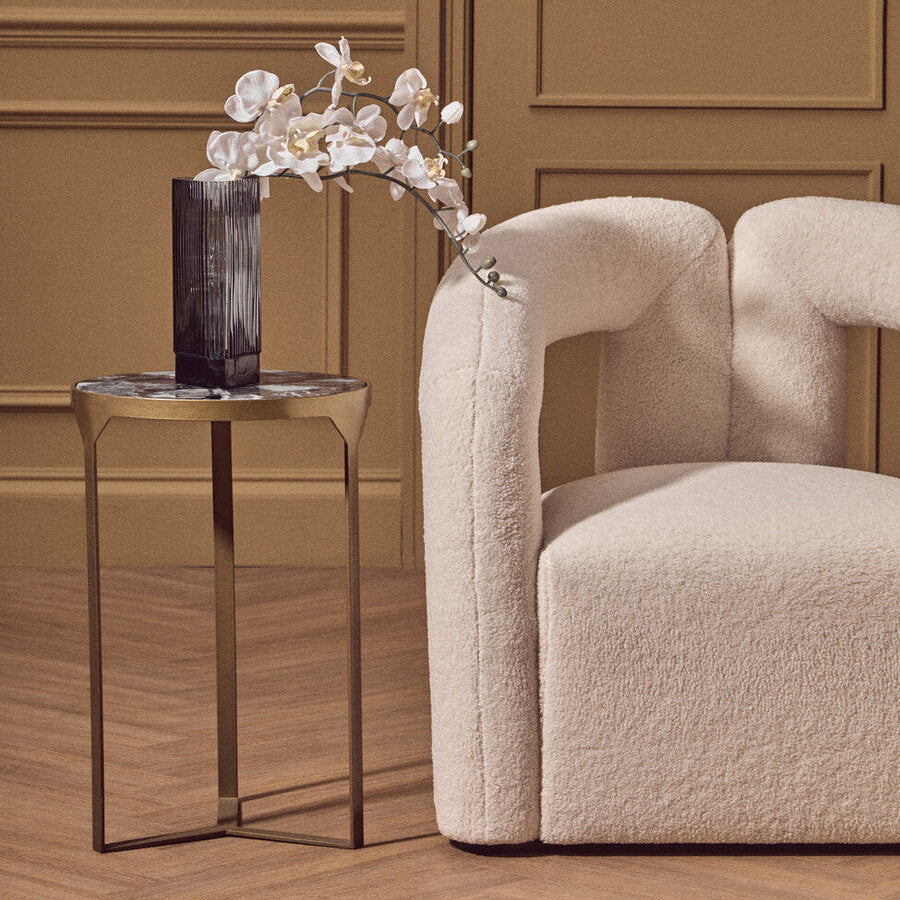 Vizzini Round Agate Side Table