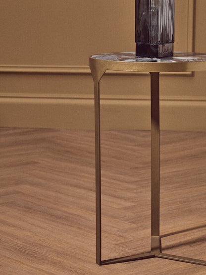 Vizzini Round Agate Side Table