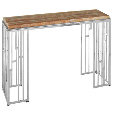 Relic Console Table With Onyx Stone Top