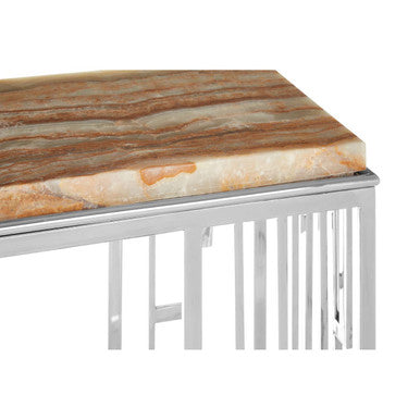 Relic Console Table With Onyx Stone Top