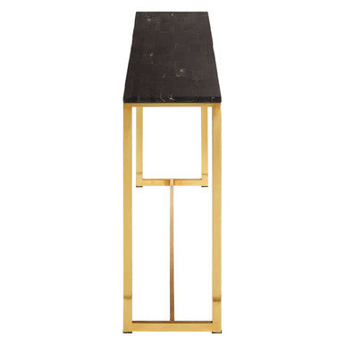 Relic Dark Petrified Wood Console Table
