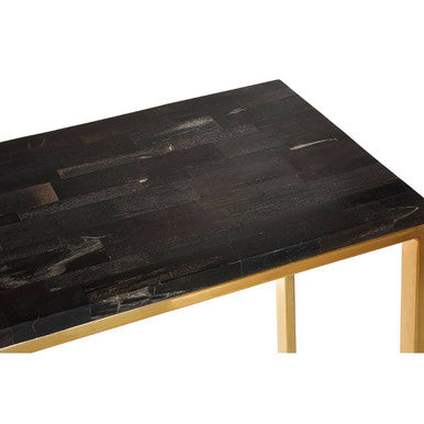 Relic Dark Petrified Wood Console Table