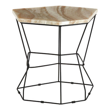 Relic Side Table With Patterned Top