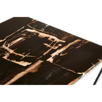 Relic Dark Petrified Wood Top Coffee Table