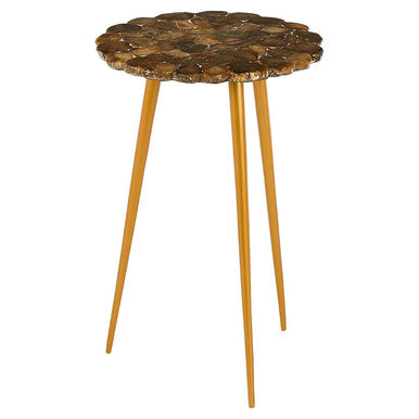 Relic Round  Side Table with Agate Top