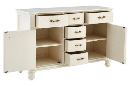 Loire 6 Drawer White Sideboard