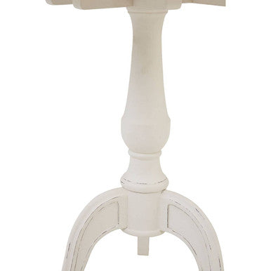 Loire Round White Pedestal Table