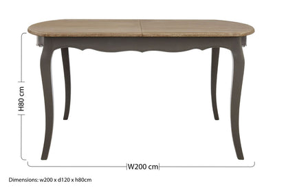 Loire Dark Grey Dining Table