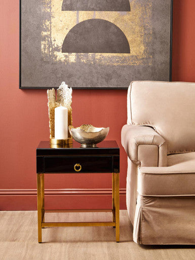 Kensington Townhouse Black And Gold Side Table