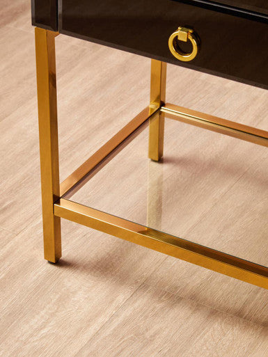 Kensington Townhouse Black And Gold Side Table