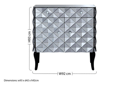 Soho Silver Finish Cabinet