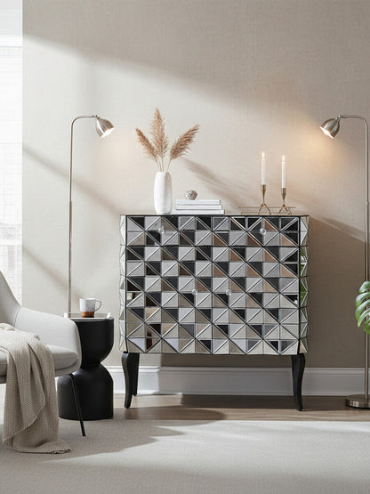 Soho Silver Finish Cabinet