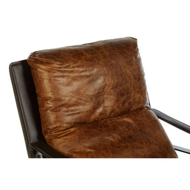 Hoxton Light Brown Leather Lounge Chair