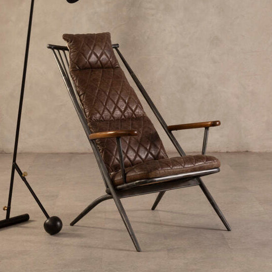 Hoxton Genuine Brown Leather Chair