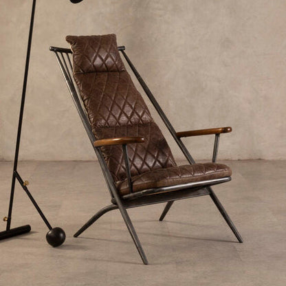 Hoxton Genuine Brown Leather Chair