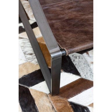 Hoxton Brown Leather Sling Chair