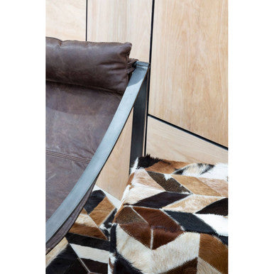 Hoxton Brown Leather Sling Chair