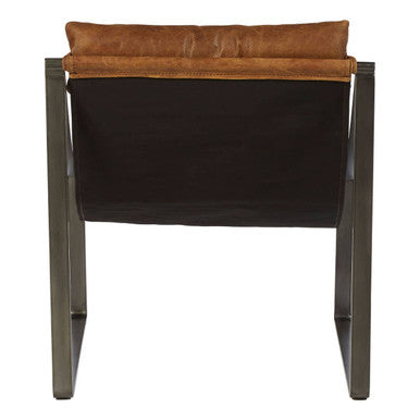 Hoxton Genuine Light Brown Leather Sling Chair