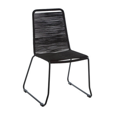 Sisal Black Rope Chair