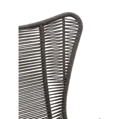 Sisal Grey Rope Lounge Chair and Footstool