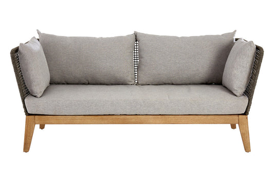 Opus 3 Seat Grey Sofa with Wooden Legs