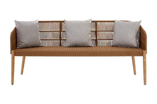 Opus 3 Seat Grey Sofa with Wooden Legs