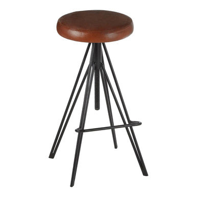 Nandri Round Leather Stool