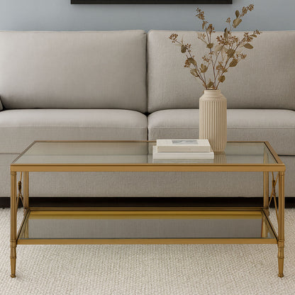 Axis Coffee Table With Gold Finish Frame
